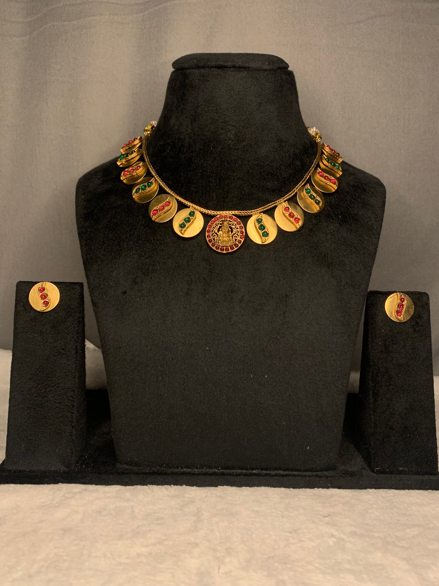 Saraswati Coin Necklace Set
