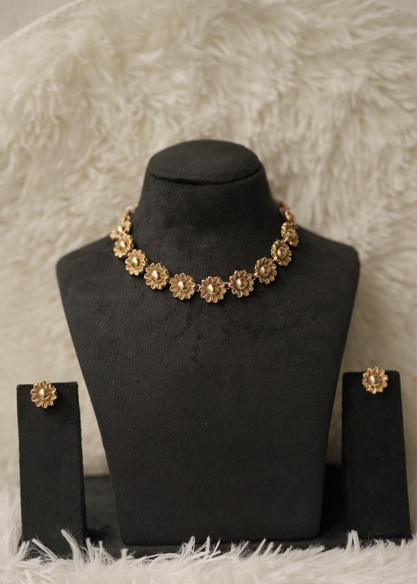 Gold-Plated Floral Necklace