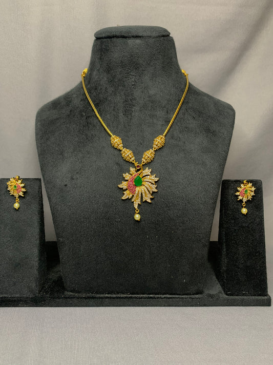 Premium Quality AD Stone Peacock Chain